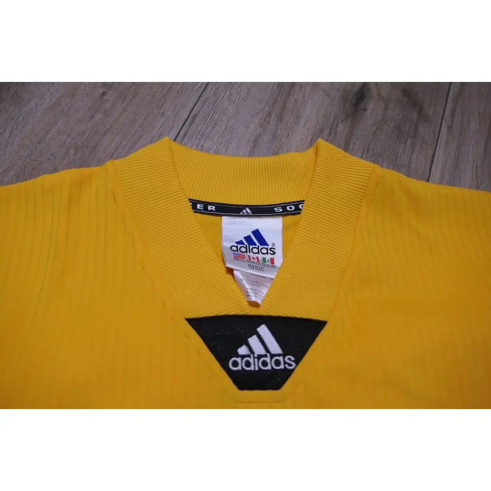 NWT Vintage 90s ADIDAS Soccer Carlsbad Goalkeeper Jersey Gold & Black Men XL